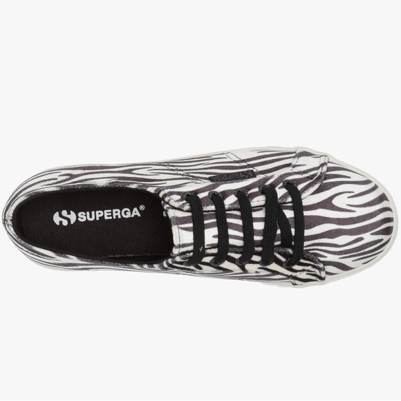 Superga Women’s 2790 Fanvelvetw Zebra Sneaker. - Picture 3 of 9